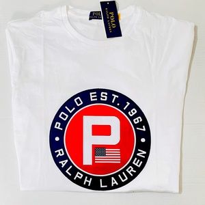 Polo Ralph Lauren Yacht Club Challenge Circle P Patch Tee T-Shirt White Men’s L